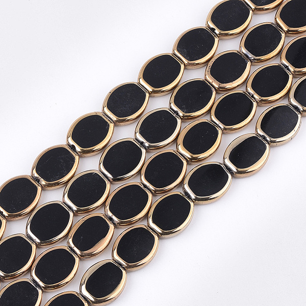 PandaHall Electroplate Glass Beads Strands, Oval, Black, 17x14x4.5mm, Hole: 1.2mm, about 20pcs/strand, 12.9 inch Glass Oval Black
PandaHall Electroplate Glass Beads Strands, Oval, Black, 17x14x4.5mm, Hole: 1.2mm, about 20pcs/strand, 12.9 inch Glass Oval Black