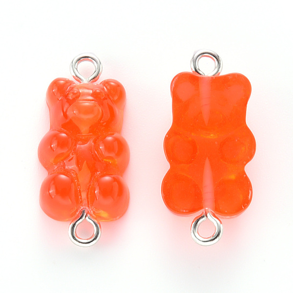 PandaHall Resin Links connectors, with Platinum Plated Iron Loop, Bear, Orange Red, 25x11.5x7mm, Hole: 1.5mm Resin Bear
PandaHall Resin Links connectors, with Platinum Plated Iron Loop, Bear, Orange Red, 25x11.5x7mm, Hole: 1.5mm Resin Bear