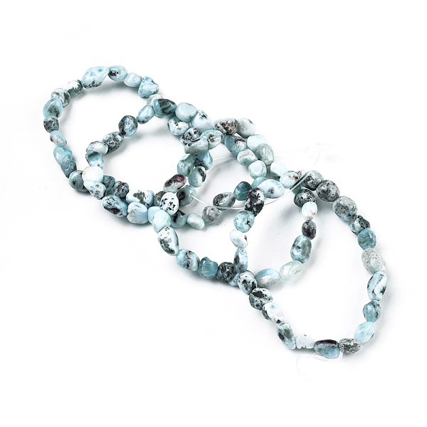 PandaHall Natural Larimar Bead Stretch Bracelets, Tumbled Stone, Nuggets, Inner Diameter: 2~2-1/4 inch(5.2~5.6cm) Larimar
PandaHall Natural Larimar Bead Stretch Bracelets, Tumbled Stone, Nuggets, Inner Diameter: 2~2-1/4 inch(5.2~5.6cm) Larimar