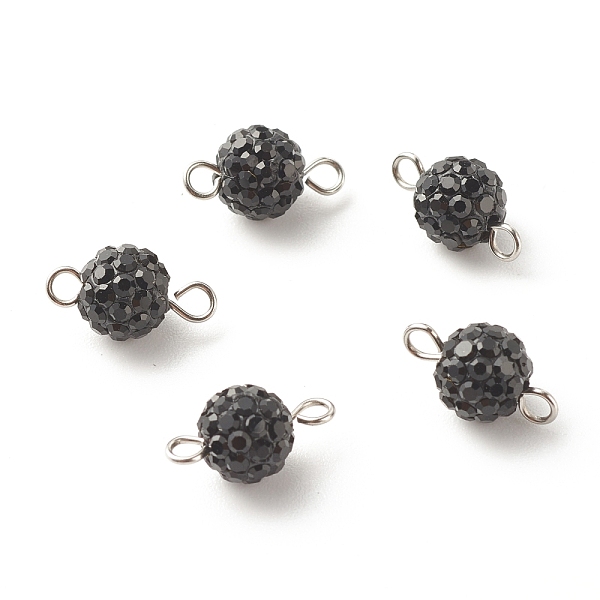 PandaHall Polymer Clay Rhinestone Connector Charms, with 304 Stainless Steel Loops, Round, Jet, 14.5x8mm, Hole: 2mm Polymer Clay Round Black
PandaHall Polymer Clay Rhinestone Connector Charms, with 304 Stainless Steel Loops, Round, Jet, 14.5x8mm, Hole: 2mm Polymer Clay Round Black