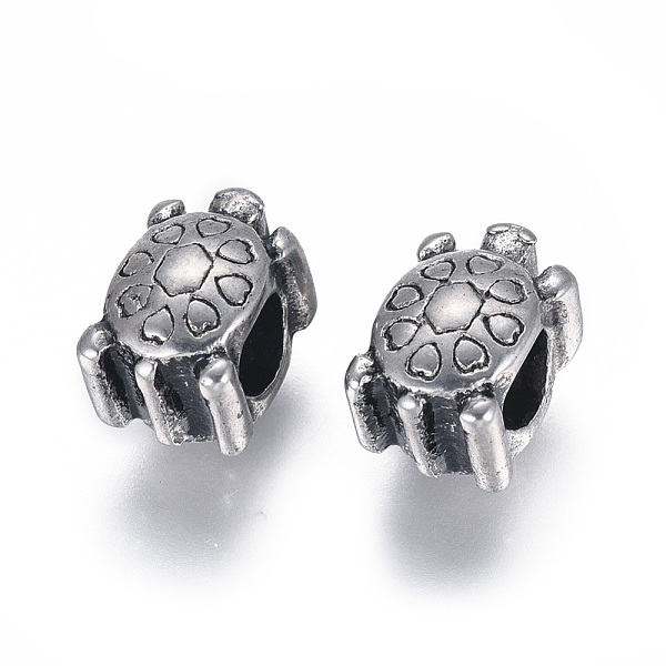 PandaHall 304 Stainless Steel European Beads, Large Hole Beads, Tortoise, Antique Silver, 12x8x9mm, Hole: 4.5mm 304 Stainless Steel Tortoise
PandaHall 304 Stainless Steel European Beads, Large Hole Beads, Tortoise, Antique Silver, 12x8x9mm, Hole: 4.5mm 304 Stainless Steel Tortoise