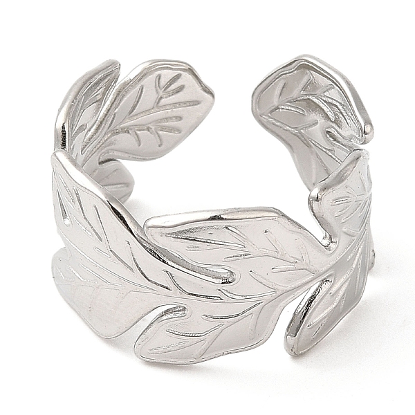 PandaHall 304 Stainless Steel Open Cuff Rings, Leaf, Stainless Steel Color, US Size 6 3/4(17.1mm) 304 Stainless Steel Leaf
PandaHall 304 Stainless Steel Open Cuff Rings, Leaf, Stainless Steel Color, US Size 6 3/4(17.1mm) 304 Stainless Steel Leaf