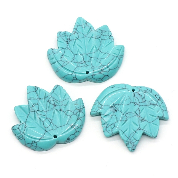 PandaHall Synthetic Turquoise Autumn Maple Leaf Pendants, Leaf Charms, 43x47~53x7mm, Hole: 2mm Synthetic Turquoise Leaf
PandaHall Synthetic Turquoise Autumn Maple Leaf Pendants, Leaf Charms, 43x47~53x7mm, Hole: 2mm Synthetic Turquoise Leaf