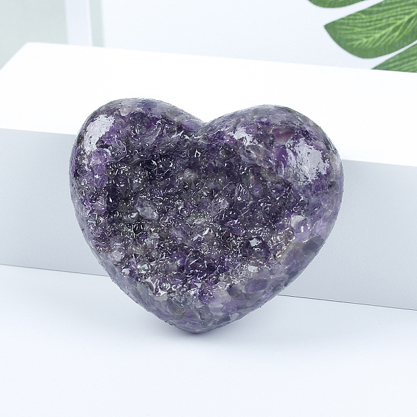 PandaHall Resin Heart Display Decoration, with Natural Amethyst Chips inside Statues for Home Office Decorations, 93x80x30mm Amethyst Heart
PandaHall Resin Heart Display Decoration, with Natural Amethyst Chips inside Statues for Home Office Decorations, 93x80x30mm Amethyst Heart