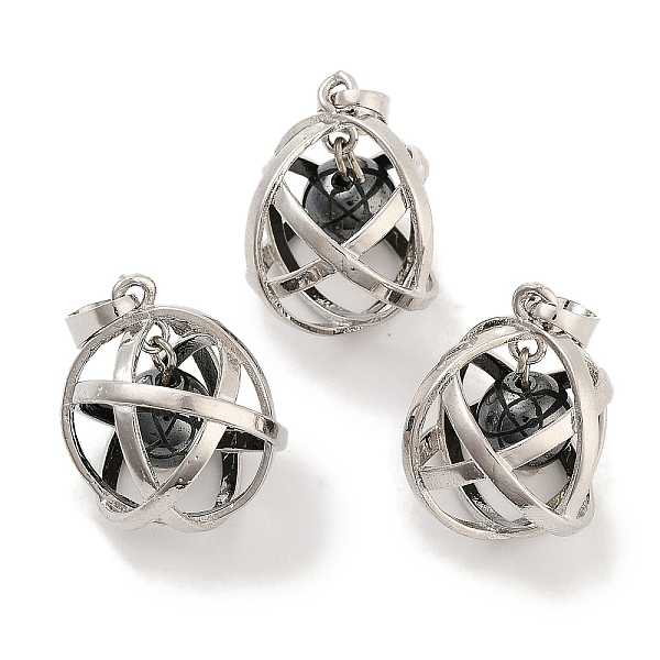 PandaHall Synthetic Non-magnetic Hematite Round Ball Pendants, Rack Plating Platinum Tone Brass Oval Charms, Cadmium Free & Lead Free...
PandaHall Synthetic Non-magnetic Hematite Round Ball Pendants, Rack Plating Platinum Tone Brass Oval Charms, Cadmium Free & Lead Free...