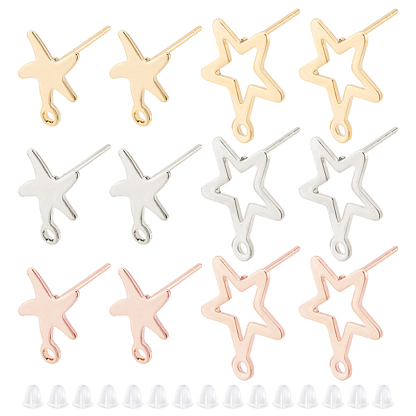 PandaHall DICOSMETIC 60Pcs 6 Styles Stud Earring with Loop Star Earrings Finding Post Earring with Hole Stainless Steel Dangle Earrings with...
PandaHall DICOSMETIC 60Pcs 6 Styles Stud Earring with Loop Star Earrings Finding Post Earring with Hole Stainless Steel Dangle Earrings with...