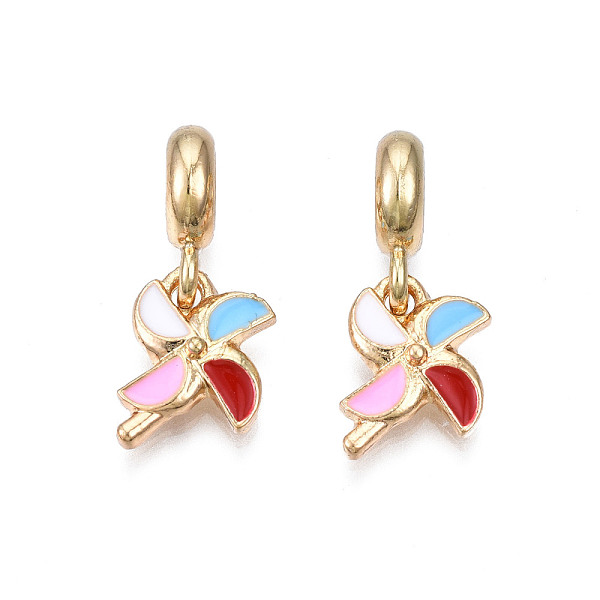 PandaHall Rack Plating Alloy Enamel European Dangle Charms, Large Hole Beads, Cadmium Free & Lead Free, Light Gold, Windmill, Colorful, 22mm...
PandaHall Rack Plating Alloy Enamel European Dangle Charms, Large Hole Beads, Cadmium Free & Lead Free, Light Gold, Windmill, Colorful, 22mm...