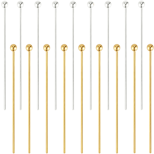 PandaHall Beebeecraft 40Pcs 2 Colors 925 Sterling Silver Ball Head Pins, Mixed Color, 24 Gauge, 25x0.5mm, 20pcs/color Sterling Silver
PandaHall Beebeecraft 40Pcs 2 Colors 925 Sterling Silver Ball Head Pins, Mixed Color, 24 Gauge, 25x0.5mm, 20pcs/color Sterling Silver