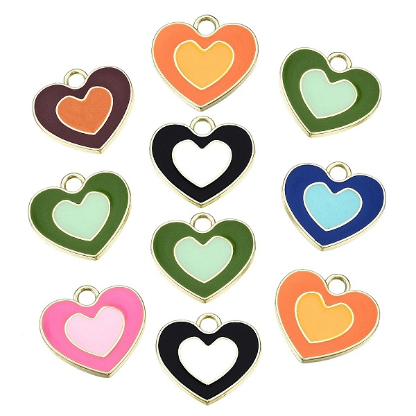 PandaHall Rack Plating Alloy Enamel Pendants, Cadmium Free & Lead Free, Heart, Light Gold, Mixed Color, 19.5x21x2mm, Hole: 3mm, 20pcs..., Multicolor
PandaHall Rack Plating Alloy Enamel Pendants, Cadmium Free & Lead Free, Heart, Light Gold, Mixed Color, 19.5x21x2mm, Hole: 3mm, 20pcs..., Multicolor
