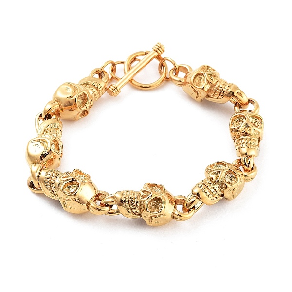 PandaHall Halloween Vacuum Plating 304 Stainless Steel Skull Link Chain Bracelets for Women Men, Golden, 9-5/8 inch(24.3cm) 304 Stainless...
PandaHall Halloween Vacuum Plating 304 Stainless Steel Skull Link Chain Bracelets for Women Men, Golden, 9-5/8 inch(24.3cm) 304 Stainless...