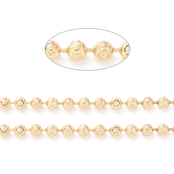 PandaHall Brass Ball Chains, Ring Textured Pattern, with Spool, Long-Lasting Plated, Unwelded, Real 18K Gold Plated, 4mm, about 16.4 Feet...
PandaHall Brass Ball Chains, Ring Textured Pattern, with Spool, Long-Lasting Plated, Unwelded, Real 18K Gold Plated, 4mm, about 16.4 Feet...