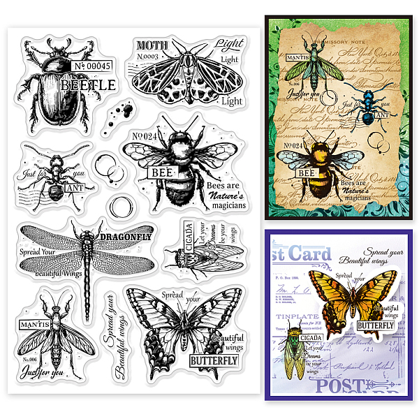 PandaHall GLOBLELAND Insects Clear Stamps for Cards Making Beetle Dragonfly Clear Stamp Seals Transparent Stamps for DIY Scrapbooking Photo... 
PandaHall GLOBLELAND Insects Clear Stamps for Cards Making Beetle Dragonfly Clear Stamp Seals Transparent Stamps for DIY Scrapbooking Photo...