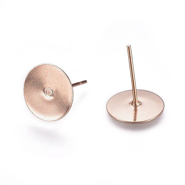 PandaHall 304 Stainless Steel Stud Earring Findings, Flat Pad Earring Post, Rose Gold, 12.5x10mm, Pin: 0.7mm 304 Stainless Steel Flat
PandaHall 304 Stainless Steel Stud Earring Findings, Flat Pad Earring Post, Rose Gold, 12.5x10mm, Pin: 0.7mm 304 Stainless Steel Flat