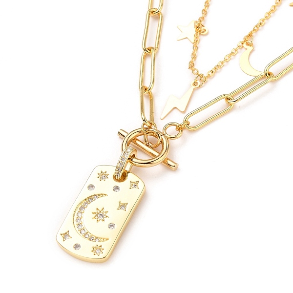 PandaHall Necklaces Sets, Moon & Star & Lightning Bolt Brass Pendant Necklaces and Oval Brass Micro Pave Cubic Zirconia Pendant Necklaces..., Clear
PandaHall Necklaces Sets, Moon & Star & Lightning Bolt Brass Pendant Necklaces and Oval Brass Micro Pave Cubic Zirconia Pendant Necklaces..., Clear
