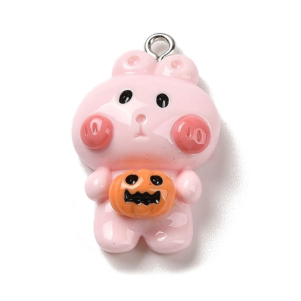 PandaHall Opaque Resin Pendants, Halloween Charms with Platinum Tone Alloy Loops, Pink, Rabbit with Pumpkin, 29x18x8mm, Hole: 1.5mm...
PandaHall Opaque Resin Pendants, Halloween Charms with Platinum Tone Alloy Loops, Pink, Rabbit with Pumpkin, 29x18x8mm, Hole: 1.5mm...