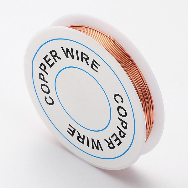 PandaHall Bare Round Copper Wire, Red Copper Color Copper Wire, Copper Jewelry Craft Wire, Nickel Free, 22 Gauge, 0.6mm, about 5.5m/roll..., Brown
PandaHall Bare Round Copper Wire, Red Copper Color Copper Wire, Copper Jewelry Craft Wire, Nickel Free, 22 Gauge, 0.6mm, about 5.5m/roll..., Brown