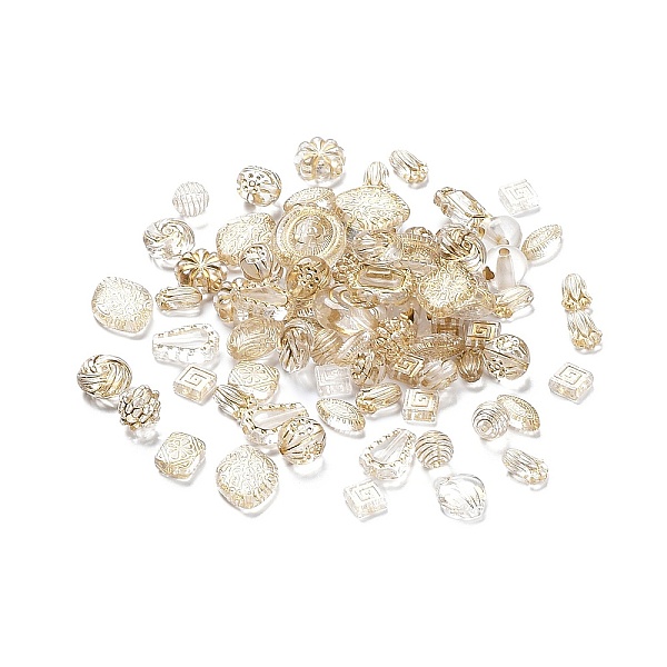 PandaHall Plating Transparent Acrylic Beads, Golden Metal Enlaced, Mixed Shape, Clear, 8.5~22x7.5~18x3.5~11mm, Hole: 1.2~2mm Acrylic Mixed...
PandaHall Plating Transparent Acrylic Beads, Golden Metal Enlaced, Mixed Shape, Clear, 8.5~22x7.5~18x3.5~11mm, Hole: 1.2~2mm Acrylic Mixed...