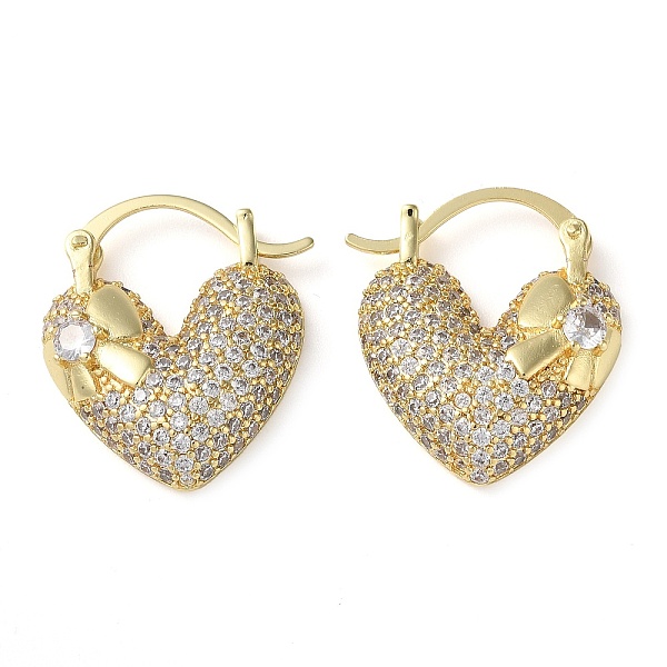 PandaHall Rack Plating Brass Micro Pave Cubic Zirconia Hoop Earrings, Long-Lasting Plated Heart Earring for Women, Lead Free & Cadmium Free..., Clear
PandaHall Rack Plating Brass Micro Pave Cubic Zirconia Hoop Earrings, Long-Lasting Plated Heart Earring for Women, Lead Free & Cadmium Free..., Clear