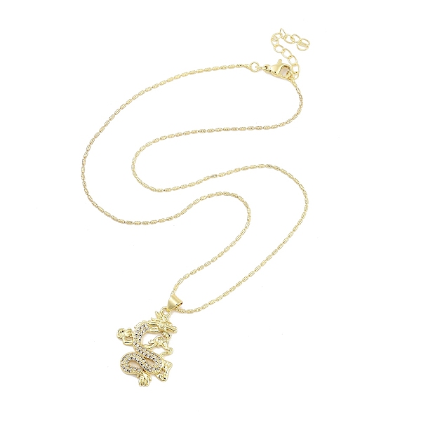 PandaHall Brass Micro Pave Clear Cubic Zirconia Pendant Necklaces, Dragon, 16.81 inch(427mm) Cubic Zirconia Dragon Clear
PandaHall Brass Micro Pave Clear Cubic Zirconia Pendant Necklaces, Dragon, 16.81 inch(427mm) Cubic Zirconia Dragon Clear