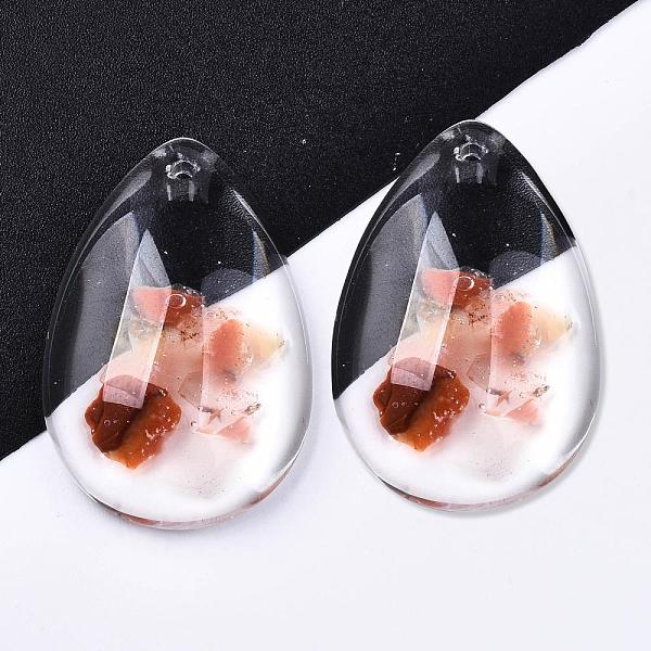 PandaHall Transparent Glass Pendants, with Natural Carnelian Chip Beads inside and Epoxy Resin Bottom, Teardrop, 30x20x8mm, Hole: 1.5mm...
PandaHall Transparent Glass Pendants, with Natural Carnelian Chip Beads inside and Epoxy Resin Bottom, Teardrop, 30x20x8mm, Hole: 1.5mm...