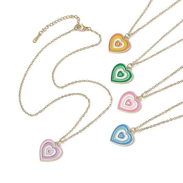 PandaHall Rack Plating Light Gold Alloy Enamel Pendant Necklace, Heart, Mixed Color, 16.02 inch(40.7cm) Alloy Heart Multicolor
PandaHall Rack Plating Light Gold Alloy Enamel Pendant Necklace, Heart, Mixed Color, 16.02 inch(40.7cm) Alloy Heart Multicolor