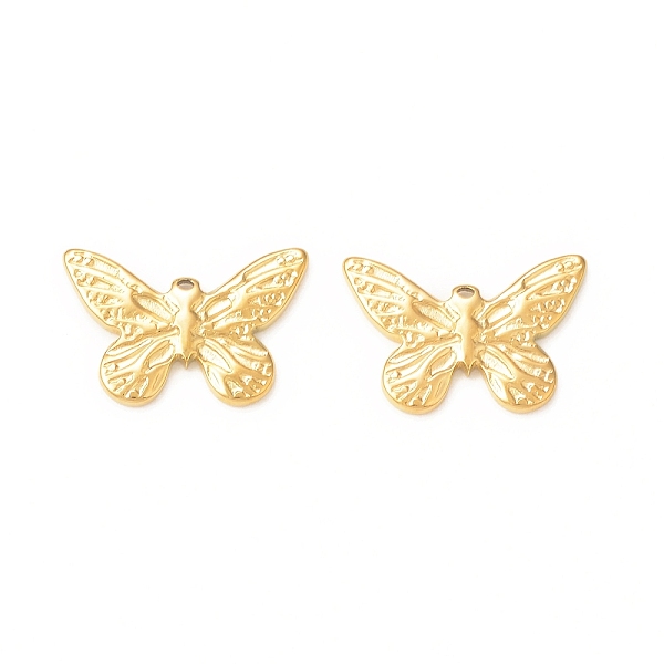 PandaHall 304 Stainless Steel Pendants, Butterfly Charms, Real 18K Gold Plated, 10.5x15x1.5mm, Hole: 0.7mm 304 Stainless Steel Butterfly
PandaHall 304 Stainless Steel Pendants, Butterfly Charms, Real 18K Gold Plated, 10.5x15x1.5mm, Hole: 0.7mm 304 Stainless Steel Butterfly
