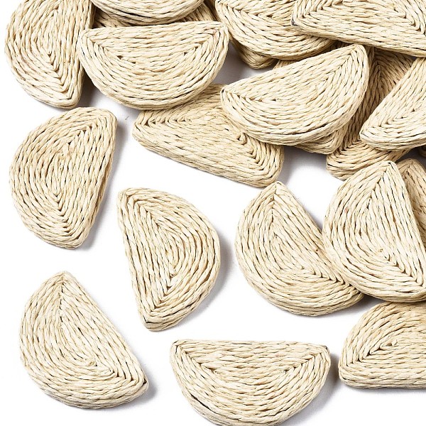 PandaHall Handmade Reed Cane/Rattan Woven Beads, For Making Straw Earrings and Necklaces, No Hole/Undrilled, Half Round, Floral White...
PandaHall Handmade Reed Cane/Rattan Woven Beads, For Making Straw Earrings and Necklaces, No Hole/Undrilled, Half Round, Floral White...