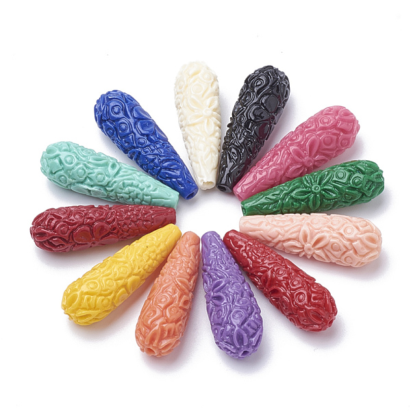 PandaHall Synthetic Coral Beads, Dyed, teardrop, Mixed Color, 27~28x10~11mm, Hole: 1.5mm Synthetic Coral Teardrop Multicolor
PandaHall Synthetic Coral Beads, Dyed, teardrop, Mixed Color, 27~28x10~11mm, Hole: 1.5mm Synthetic Coral Teardrop Multicolor