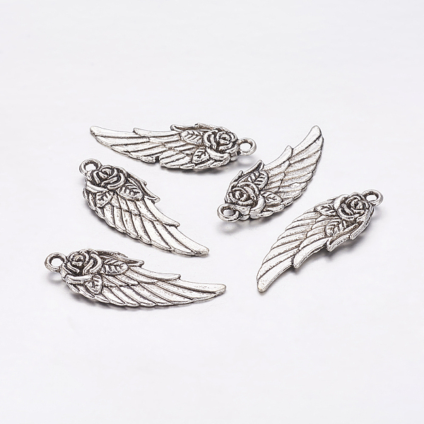 PandaHall Tibetan Style Pendants, Cadmium Free & Nickel Free & Lead Free, Wing, Antique Silver, 30x11x3mm, Hole: 1.5mm Alloy Wing
PandaHall Tibetan Style Pendants, Cadmium Free & Nickel Free & Lead Free, Wing, Antique Silver, 30x11x3mm, Hole: 1.5mm Alloy Wing