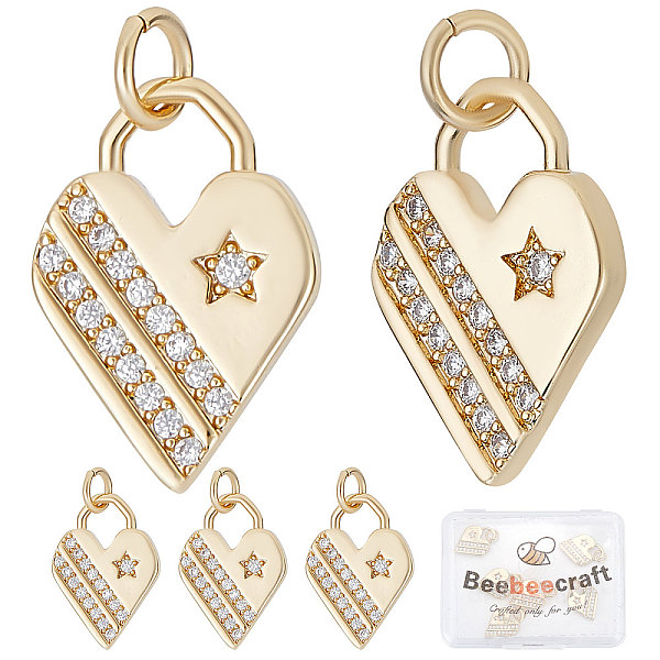 PandaHall Beebeecraft 6Pcs Brass Micro Pave Cubic Zirconia Pendants, with Jump Ring, Real 18K Gold Plated, Long-Lasting Plated, Lead Free &..., Clear
PandaHall Beebeecraft 6Pcs Brass Micro Pave Cubic Zirconia Pendants, with Jump Ring, Real 18K Gold Plated, Long-Lasting Plated, Lead Free &..., Clear