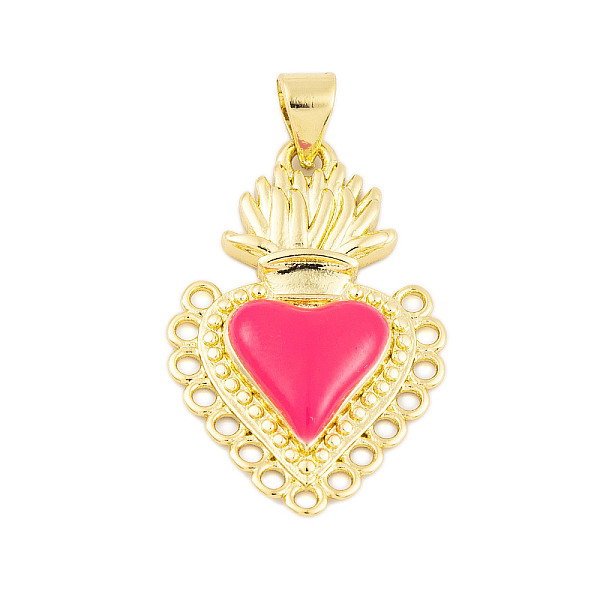 PandaHall Rack Plating Brass Enamel Pendants, Cadmium Free & Lead Free, Long-Lasting Plated, Real 18K Gold Plated, Sacred Heart Charm, Deep...
PandaHall Rack Plating Brass Enamel Pendants, Cadmium Free & Lead Free, Long-Lasting Plated, Real 18K Gold Plated, Sacred Heart Charm, Deep...