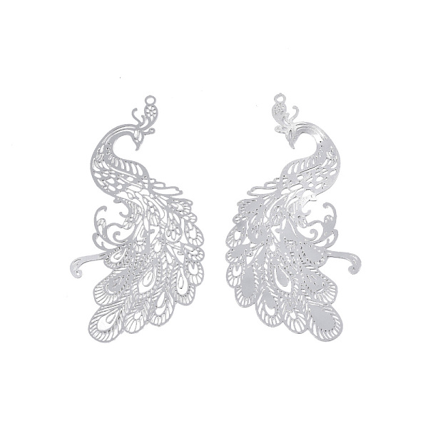 PandaHall 304 Stainless Steel Big Pendants, Etched Metal Embellishments, Peacock, Stainless Steel Color, 65x28x0.3mm, Hole: 1.4mm 304...
PandaHall 304 Stainless Steel Big Pendants, Etched Metal Embellishments, Peacock, Stainless Steel Color, 65x28x0.3mm, Hole: 1.4mm 304...