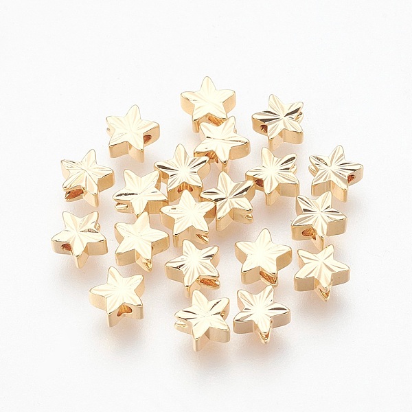 PandaHall Brass Beads, Nickel Free, Real 18K Gold Plated, Star, 5x5x2.5mm, Hole: 1mm Brass Star
PandaHall Brass Beads, Nickel Free, Real 18K Gold Plated, Star, 5x5x2.5mm, Hole: 1mm Brass Star