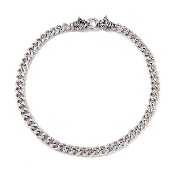 PandaHall 304 Stainless Steel Curb Chains Necklace with Wolf Clasp for Women, Stainless Steel Color, 24.02 inch(61cm) 304 Stainless Steel
PandaHall 304 Stainless Steel Curb Chains Necklace with Wolf Clasp for Women, Stainless Steel Color, 24.02 inch(61cm) 304 Stainless Steel