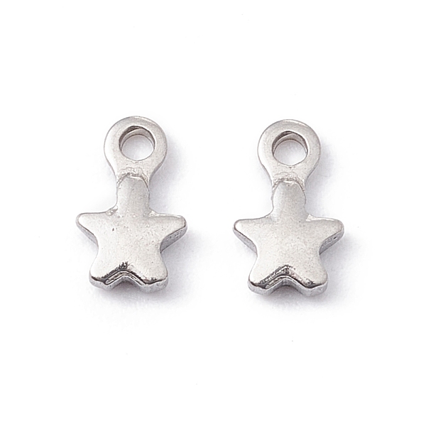 PandaHall 201 Stainless Steel Charms, Star, Stainless Steel Color, 6.5x4x1.3mm, Hole: 1mm 201 Stainless Steel Star
PandaHall 201 Stainless Steel Charms, Star, Stainless Steel Color, 6.5x4x1.3mm, Hole: 1mm 201 Stainless Steel Star