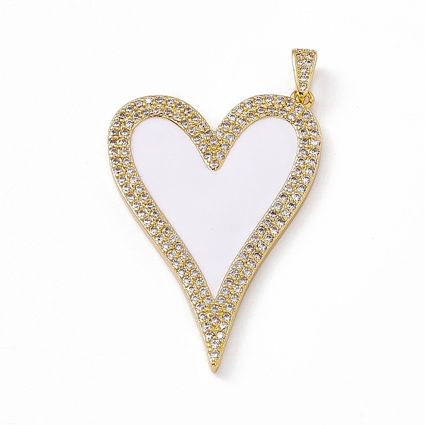 PandaHall Brass Micro Pave Cubic Zirconia Pendants, Enamel Style, Heart Charm, Golden, White, 44.5x28.5x2.5mm, Hole: 5x2.5mm Brass+Cubic...
PandaHall Brass Micro Pave Cubic Zirconia Pendants, Enamel Style, Heart Charm, Golden, White, 44.5x28.5x2.5mm, Hole: 5x2.5mm Brass+Cubic...
