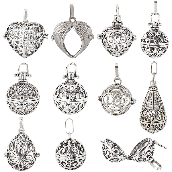 PandaHall SUNNYCLUE 10Pcs 10 Styles Tibetan Style Brass Cage Pendants, For Chime Ball Pendant Necklaces Making, Hollow Mixed Shapes, Antique...
PandaHall SUNNYCLUE 10Pcs 10 Styles Tibetan Style Brass Cage Pendants, For Chime Ball Pendant Necklaces Making, Hollow Mixed Shapes, Antique...