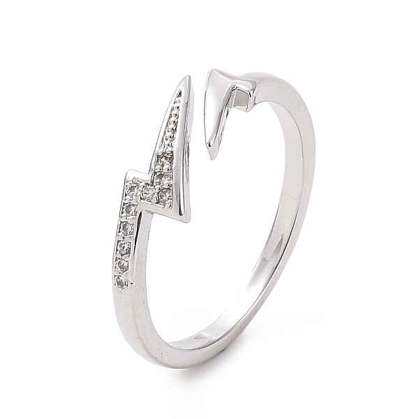 PandaHall Clear Cubic Zirconia Lightning Bolt Open Cuff Ring, Brass Jewelry for Women, Platinum, US Size 8(18.1mm) Brass+Cubic Zirconia...
PandaHall Clear Cubic Zirconia Lightning Bolt Open Cuff Ring, Brass Jewelry for Women, Platinum, US Size 8(18.1mm) Brass+Cubic Zirconia...