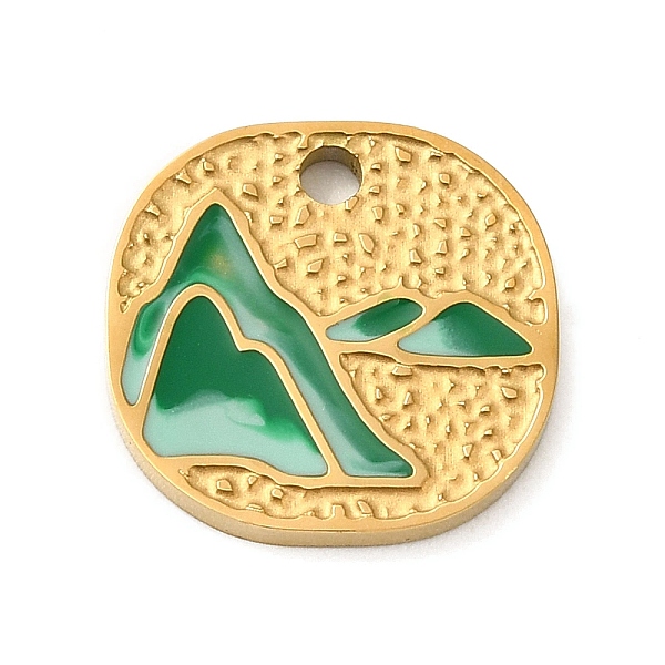 PandaHall Ion Plating(IP) 304 Stainless Steel Enamel Pendants, Textured and Laser Cut, Square with Mountain Charm, Real 18K Gold Plated..., Green
PandaHall Ion Plating(IP) 304 Stainless Steel Enamel Pendants, Textured and Laser Cut, Square with Mountain Charm, Real 18K Gold Plated..., Green