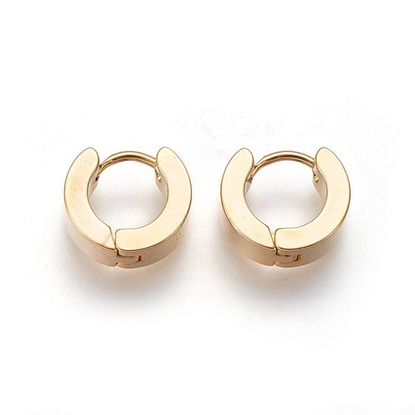 PandaHall 304 Stainless Steel Huggie Hoop Earrings, Hypoallergenic Earrings, Thick Hoop Earrings, Ring Shape, Golden, 10x11.5x3mm, Pin: 1mm...
PandaHall 304 Stainless Steel Huggie Hoop Earrings, Hypoallergenic Earrings, Thick Hoop Earrings, Ring Shape, Golden, 10x11.5x3mm, Pin: 1mm...
