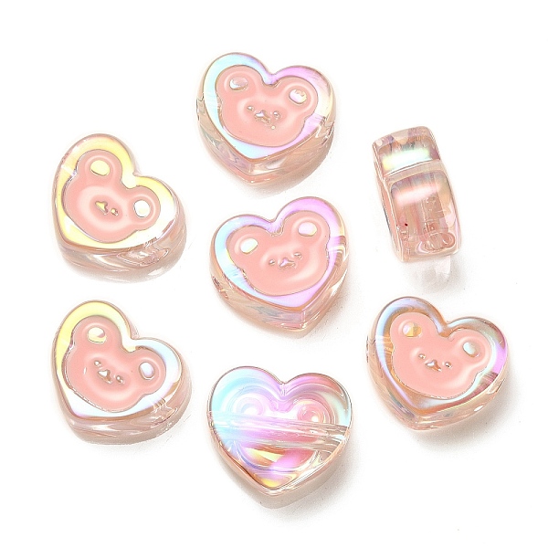 PandaHall UV Plating Rainbow Iridescent Acrylic Enamel Beads, Heart with Bear Pattern, Pink, 17.5x20x9mm, Hole: 3.5mm Acrylic Heart Pink
PandaHall UV Plating Rainbow Iridescent Acrylic Enamel Beads, Heart with Bear Pattern, Pink, 17.5x20x9mm, Hole: 3.5mm Acrylic Heart Pink