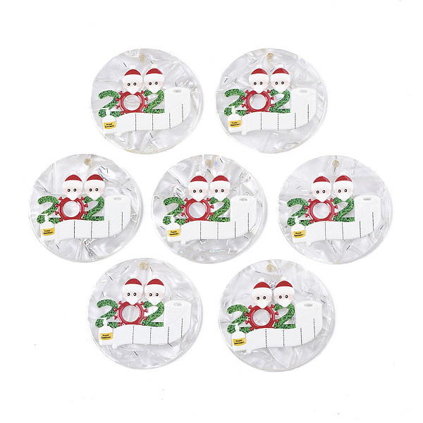 PandaHall Cellulose Acetate(Resin) Pendants, 3D Printed, Christmas Theme, Flat Round with Father Christmas, WhiteSmoke, 35x2.5mm, Hole..., White
PandaHall Cellulose Acetate(Resin) Pendants, 3D Printed, Christmas Theme, Flat Round with Father Christmas, WhiteSmoke, 35x2.5mm, Hole..., White