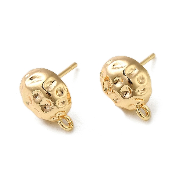 PandaHall Brass Stud Earring Finding with Loops, Textured Oval, Real 18K Gold Plated, 12x8mm, Hole: 1.4mm, Pin: 10x0.8mm Brass Oval
PandaHall Brass Stud Earring Finding with Loops, Textured Oval, Real 18K Gold Plated, 12x8mm, Hole: 1.4mm, Pin: 10x0.8mm Brass Oval