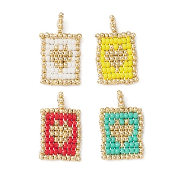 PandaHall Handmade Loom Pattern Seed Beads, Round Glass Seed Beads, Rectangle with Heart Pendant, Mixed Color, 25x15x2mm, Hole: 2mm Glass..., Multicolor
PandaHall Handmade Loom Pattern Seed Beads, Round Glass Seed Beads, Rectangle with Heart Pendant, Mixed Color, 25x15x2mm, Hole: 2mm Glass..., Multicolor