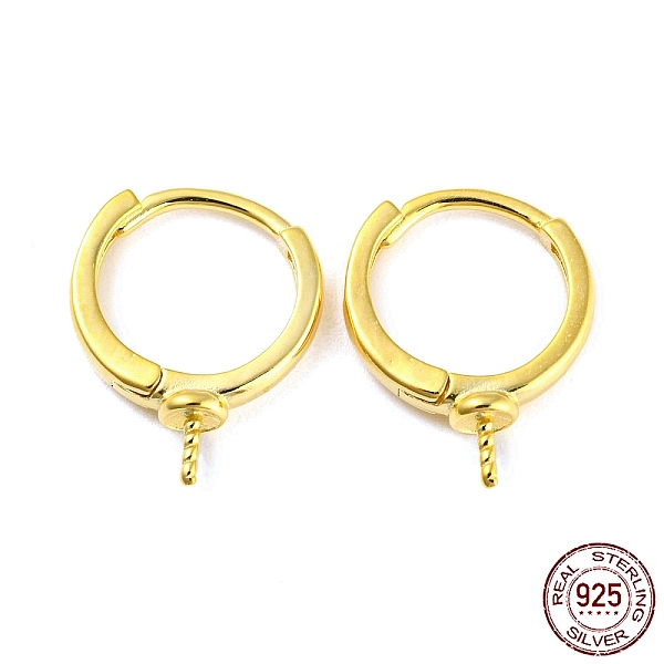 PandaHall 925 Sterling Silver Hoop Earring Findings, for Half Drilled Beads, with S925 Stamp, Real 18K Gold Plated, 21 Gauge...
PandaHall 925 Sterling Silver Hoop Earring Findings, for Half Drilled Beads, with S925 Stamp, Real 18K Gold Plated, 21 Gauge...