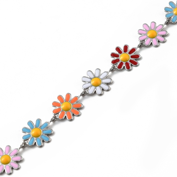 PandaHall 304 Stainless Steel Flower Link Chains, with Colorful Enamel, Soldered, with Spool, Stainless Steel Color, 10x1~2mm Stainless...
PandaHall 304 Stainless Steel Flower Link Chains, with Colorful Enamel, Soldered, with Spool, Stainless Steel Color, 10x1~2mm Stainless...