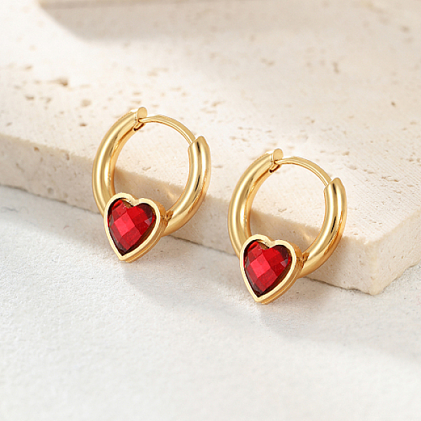 PandaHall Stainless Steel Hoop Earrings for Women, Heart, Golden, 17x15mm Stainless Steel Heart
PandaHall Stainless Steel Hoop Earrings for Women, Heart, Golden, 17x15mm Stainless Steel Heart