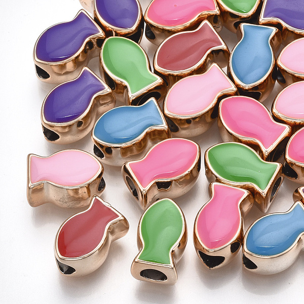 PandaHall UV Plating Acrylic European Beads, with Enamel, Large Hole Beads, Fish, Mixed Color, Light Gold, 14x9x9mm, Hole: 5mm Acrylic Fish..., Multicolor
PandaHall UV Plating Acrylic European Beads, with Enamel, Large Hole Beads, Fish, Mixed Color, Light Gold, 14x9x9mm, Hole: 5mm Acrylic Fish..., Multicolor