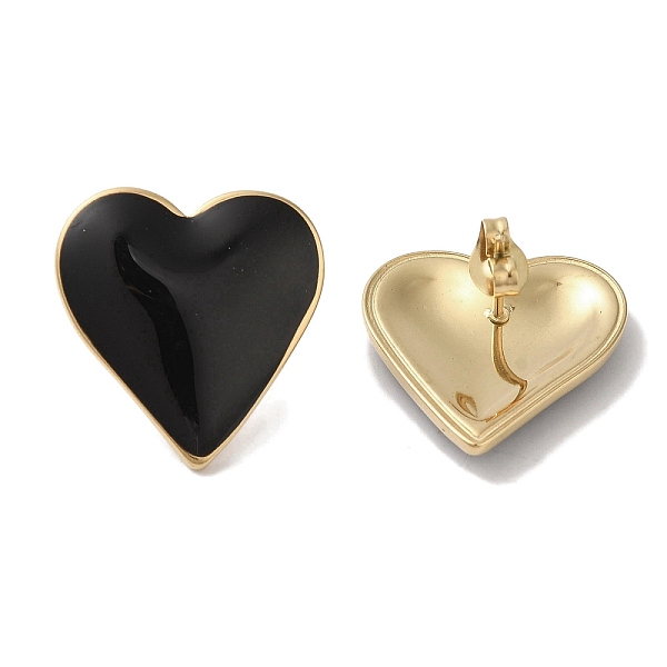 PandaHall Heart 304 Stainless Steel Enamel Stud Earrings for Women, Real 18K Gold Plated, Black, 21x20.5mm 304 Stainless Steel Heart Black
PandaHall Heart 304 Stainless Steel Enamel Stud Earrings for Women, Real 18K Gold Plated, Black, 21x20.5mm 304 Stainless Steel Heart Black