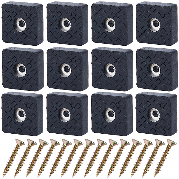 PandaHall Gorgecraft 20Pcs Rubber & Stainless Steel Screw in Furniture Pads, Chair Leg Floor Protector, Square, with 24Pcs Carbon Steel Wood..., Black
PandaHall Gorgecraft 20Pcs Rubber & Stainless Steel Screw in Furniture Pads, Chair Leg Floor Protector, Square, with 24Pcs Carbon Steel Wood..., Black